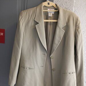 Talbots 100% Wool Tan Size 8P Blazer.